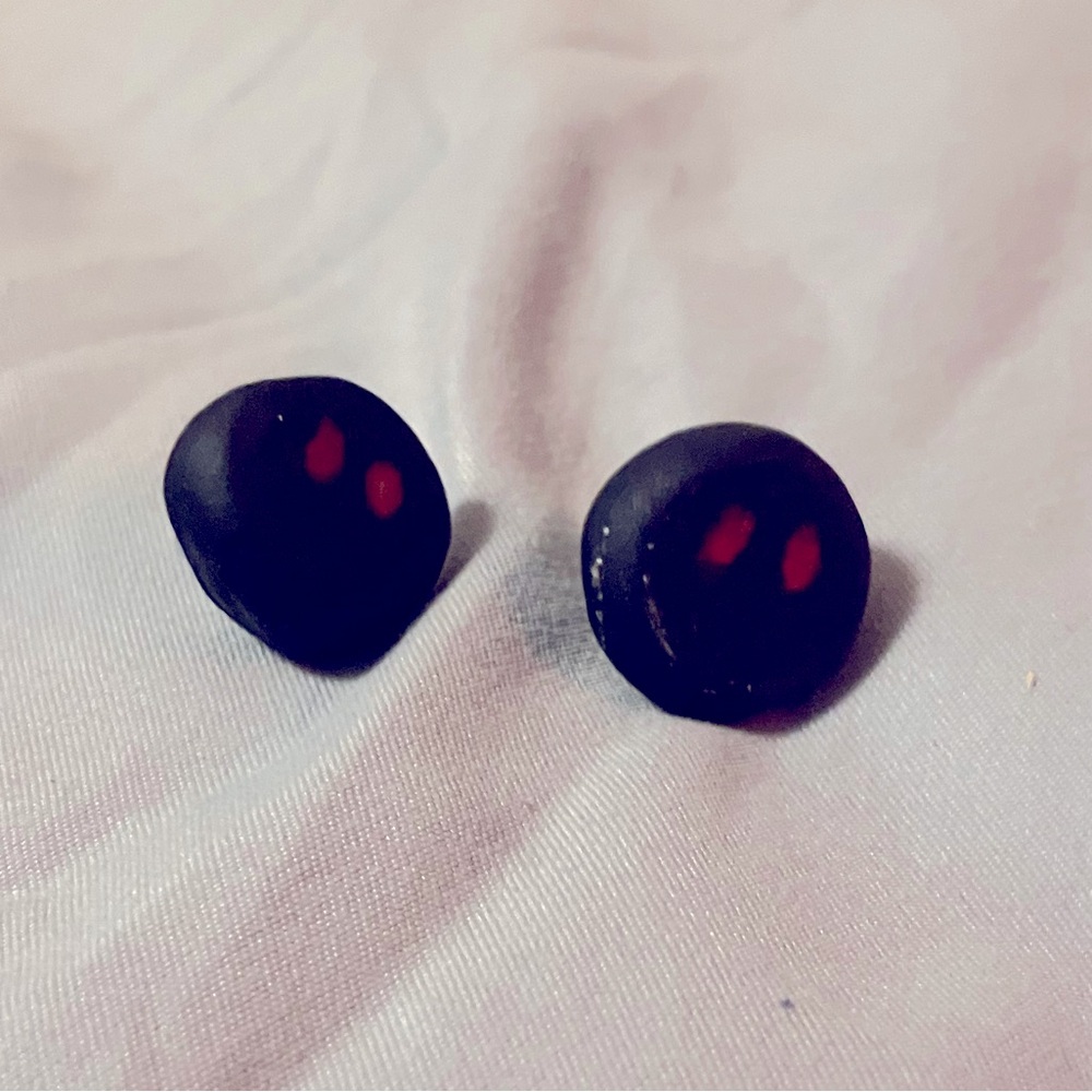 Mothman Circle Earring Studs